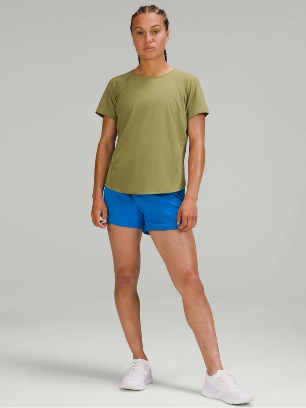 lululemon athletica bronze Green lightweight running Short Sleeve shirt - Picture 2 of 7